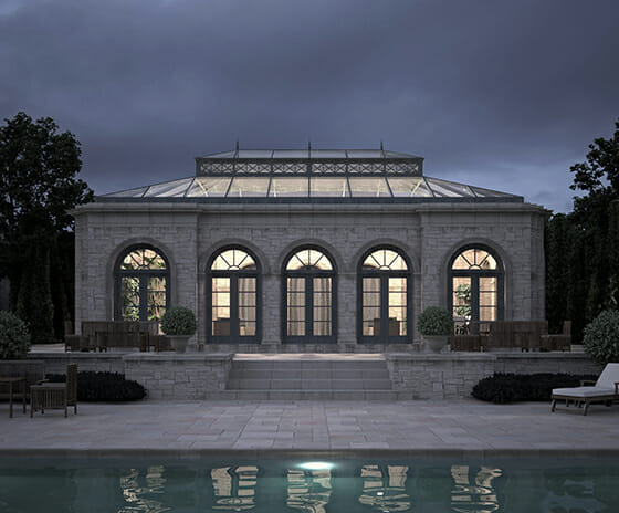 French Renaissance Inspired Orangerie, Featured Image, View of orangerie