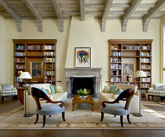 North Lake Shore Drive Penthouse, Featured Image, View of living area with fireplace